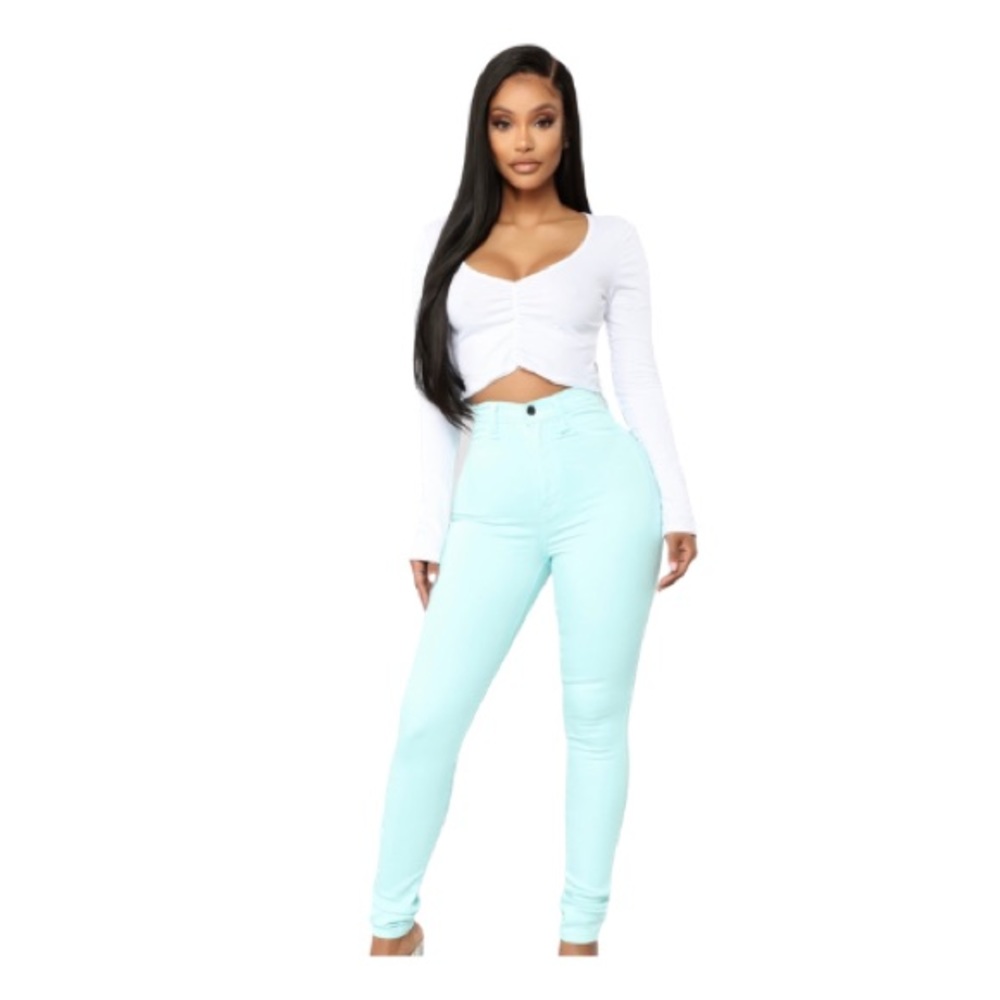 Fashion Nova Turquoise Pants